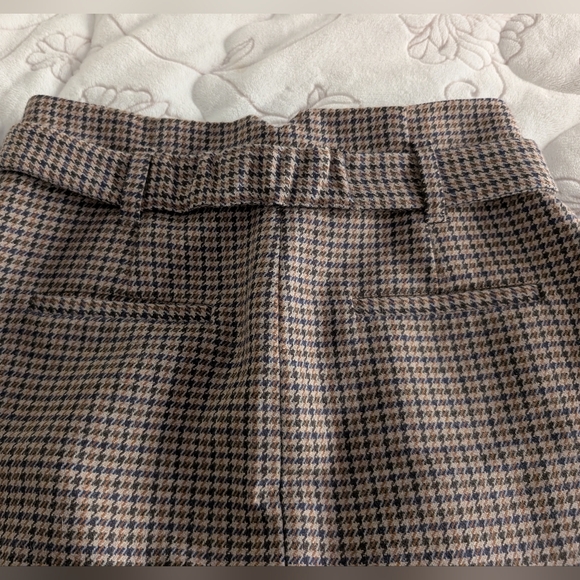 [NWT] Maje Jeling Brown Checked Houndstooth Mini Skirt w/Belt Sz FR 36 Small - Picture 11 of 13